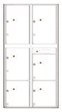 Florence 4C Horizontal Mailbox - 6 Parcel Lockers - Max Height Private Access