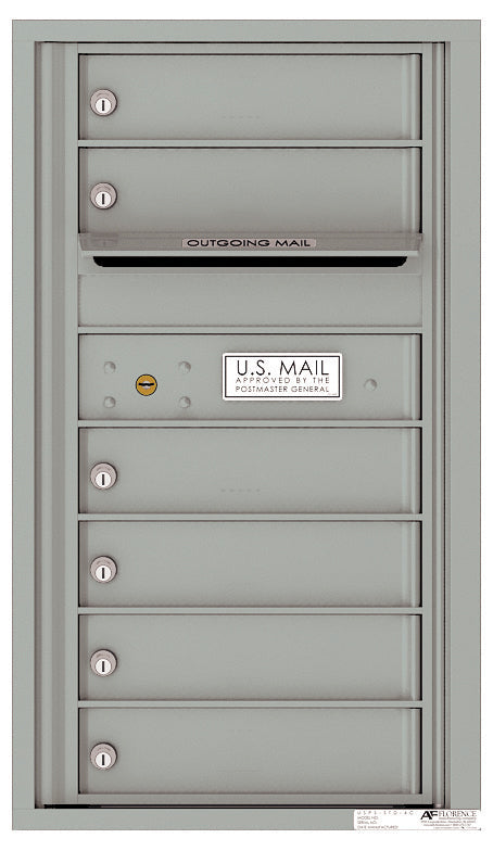 Florence 4C Horizontal Mailbox - 6 Doors - 8 Doors High Private Access