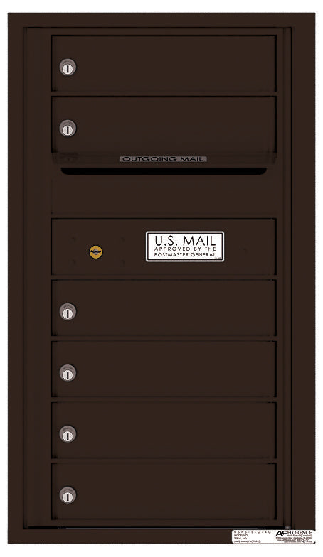 Florence 4C Horizontal Mailbox - 6 Doors - 8 Doors High Private Access