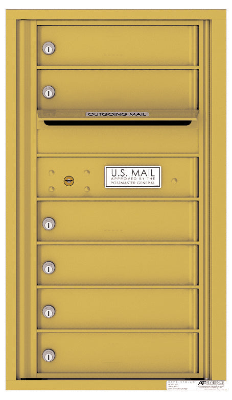Florence 4C Horizontal Mailbox - 6 Doors - 8 Doors High Private Access