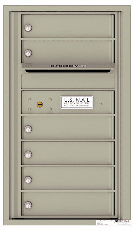 Florence 4C Horizontal Mailbox - 6 Doors - 8 Doors High Private Access