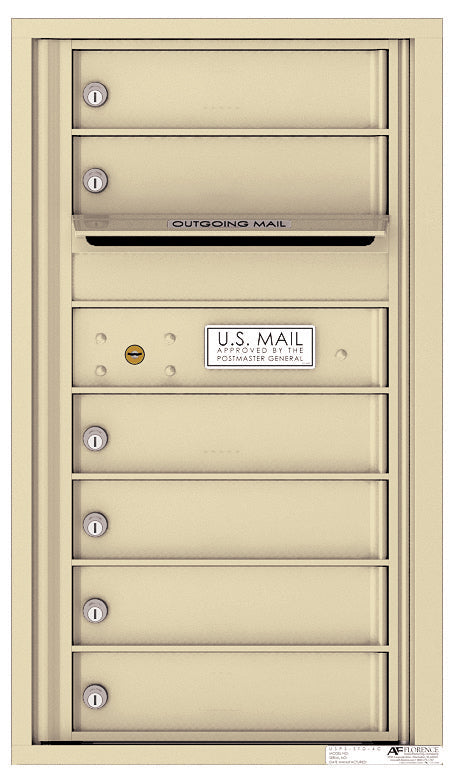 Florence 4C Horizontal Mailbox - 6 Doors - 8 Doors High Private Access