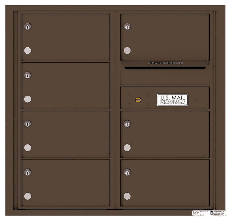 Front Loading Commercial Mailbox with 7 Tenant Compartments-Antique Bronze (AB)
