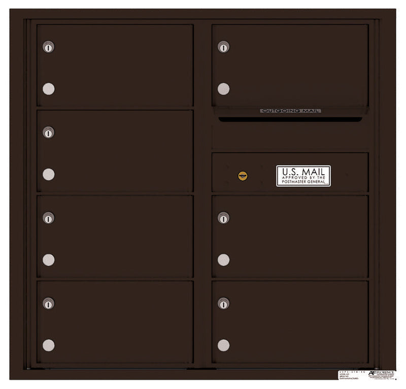 Florence 4C Horizontal Mailbox - 7 Doors - 8 Doors High Private Access
