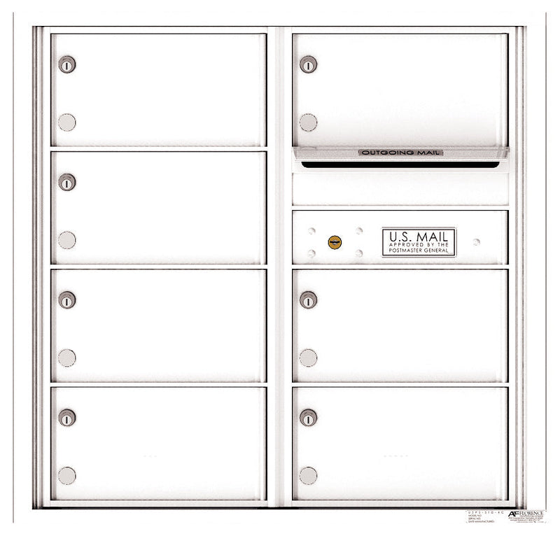 Florence 4C Horizontal Mailbox - 7 Doors - 8 Doors High Private Access