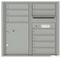 Florence 4C Horizontal Mailbox - 9 Doors, 1 Parcel Locker - 8 Doors High Private Access