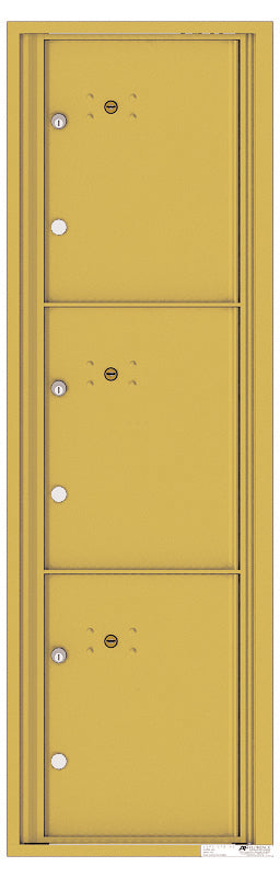Florence 4C Horizontal Mailbox - 3 Parcel Lockers - 15 Doors High Private Access