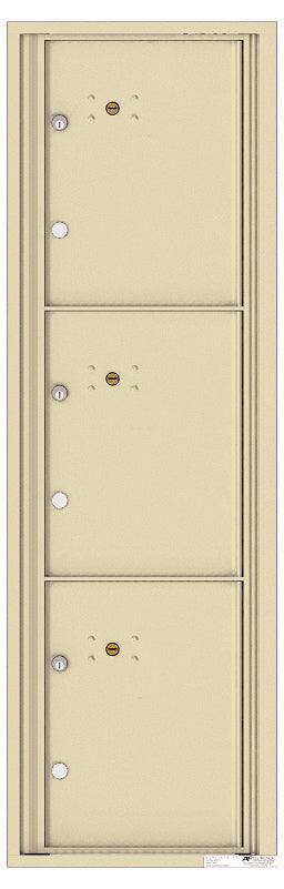Florence 4C Horizontal Mailbox - 3 Parcel Lockers - 15 Doors High Private Access