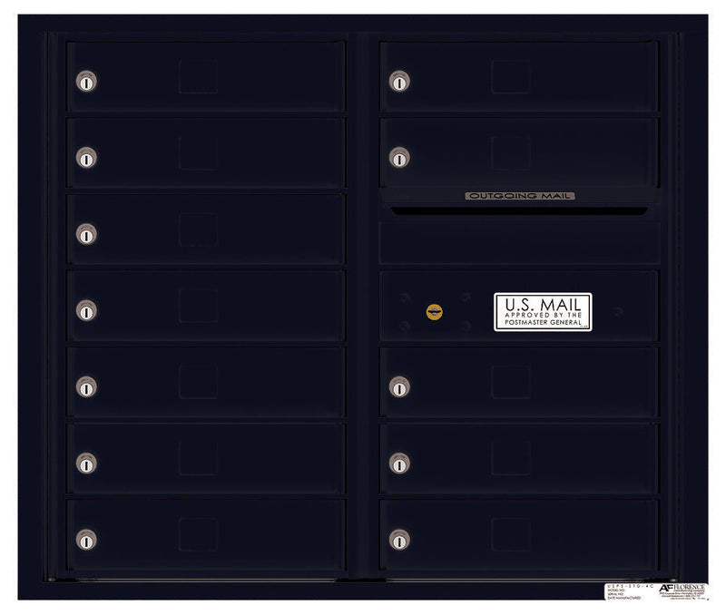 Florence 4C Horizontal Mailbox - 12 Doors - 7 Doors High Private Access