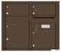 Front Loading Double Column Commercial Mailbox with 3 Tenant Doors and 1 Parcel Locker-Antique Bronze (AB)