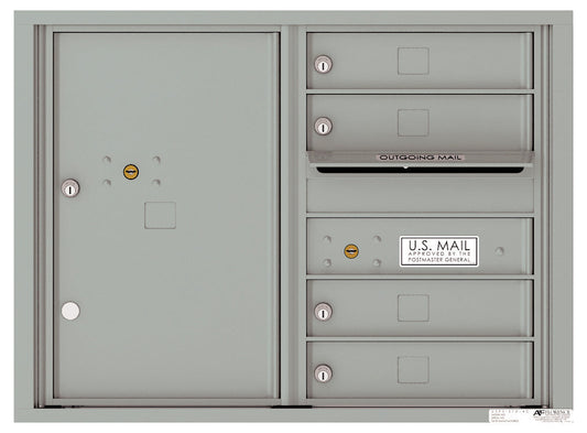Florence 4C Horizontal Mailbox - 4 Doors, 1 Parcel Locker - 6 Doors High USPS Access
