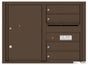 Front Loading Double Column Commercial Mailbox with 4 Tenant Compartments and 1 Parcel Locker-Antique Bronze (AB)