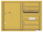 Florence 4C Horizontal Mailbox - 4 Doors, 1 Parcel Locker - 6 Doors High Private Access