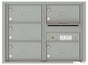 Front Loading Double Column Commercial Mailbox with 5 Tenant Compartments-Silver Speck (SS)