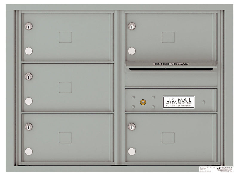 Florence 4C Horizontal Mailbox - 5 Doors - 6 Doors High Private Access