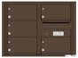 Front Loading Double Column Commercial Mailbox with 5 Tenant Compartments-Antique Bronze (AB)