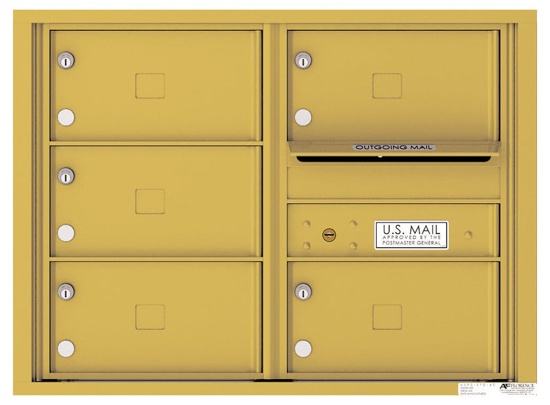 Florence 4C Horizontal Mailbox - 5 Doors - 6 Doors High Private Access