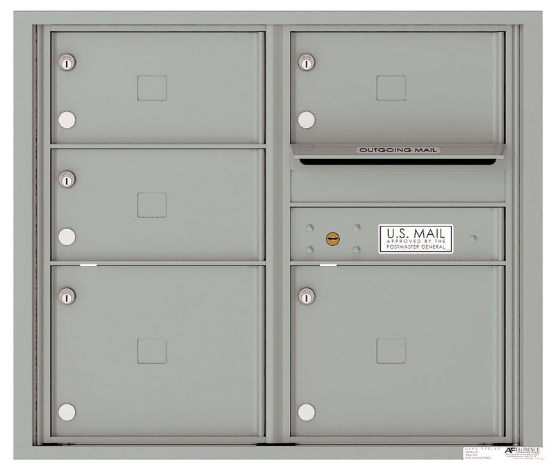 Florence 4C Horizontal Mailbox - 5 Doors - 7 Doors High - Double Column Private Access