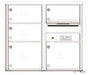 Florence 4C Horizontal Mailbox - 5 Doors - 7 Doors High - Double Column Private Access