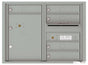 Front Loading Double Column Commercial Mailbox with 5 Tenant Doors and 1 Parcel Locker-Silver Speck (SS)