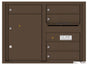 Front Loading Double Column Commercial Mailbox with 5 Tenant Doors and 1 Parcel Locker-Antique Bronze (AB)