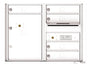 Florence 4C Horizontal Mailbox - 5 Doors, 1 Parcel Locker - 6 Doors High Private Access