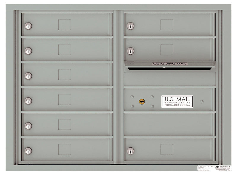 Florence 4C Horizontal Mailbox - 9 Doors - 6 Doors High Private Access