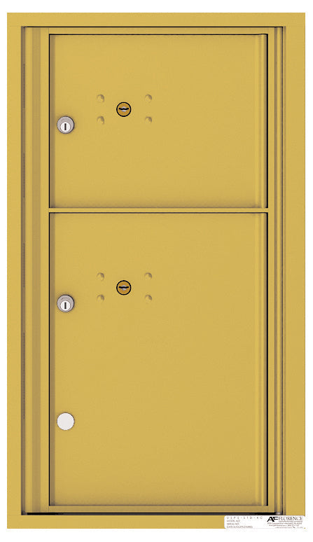 Florence 4C Horizontal Mailbox - 2 Parcel Lockers - 8 Doors High Private Access