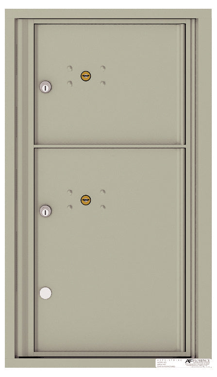 Florence 4C Horizontal Mailbox - 2 Parcel Lockers - 8 Doors High Private Access