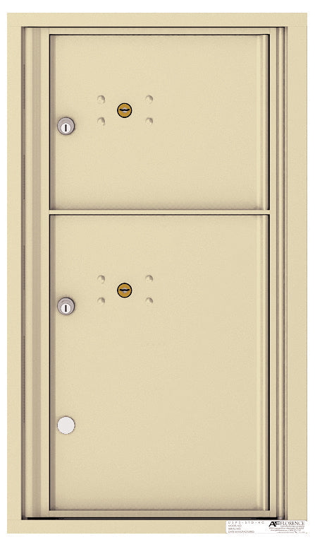 Florence 4C Horizontal Mailbox - 2 Parcel Lockers - 8 Doors High Private Access