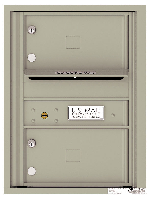 Florence 4C Horizontal Mailbox - 2 Doors - 6 Doors High Private Access