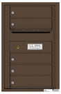Florence 4C Horizontal Mailbox - 5 Doors - 7 Doors High - Single Column Private Access