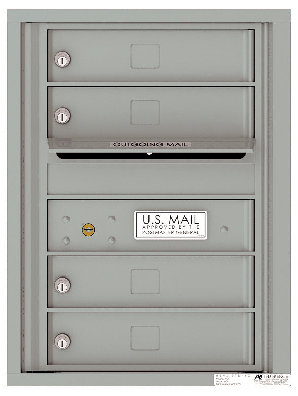 Florence 4C Horizontal Mailbox - 4 Doors - 6 Doors High Private Access