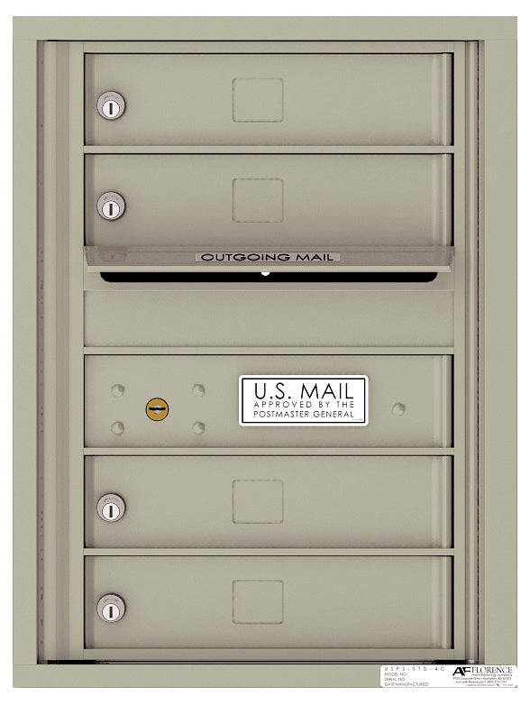 Florence 4C Horizontal Mailbox - 4 Doors - 6 Doors High Private Access