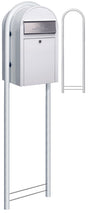 USPS Bobi White Round Mailbox Post