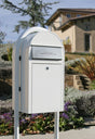 USPS Bobi White Round Mailbox Post