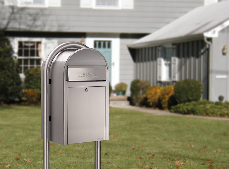 USPS Bobi Stainless Steel Round Mailbox Post