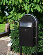 USPS Bobi Structured Black Round Mailbox Post