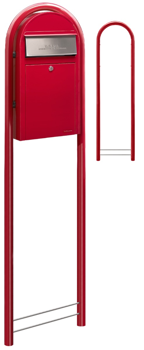 SALE! - USPS Bobi Red Round Mailbox Post