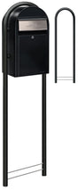 USPS Bobi Structured Black Round Mailbox Post