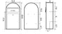 Bobi Grande Slim Front Access White Mailbox with Stainless Steel Mail Slot and Round Green Post Combo