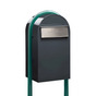 Bobi Grande Front Access Mailbox with Round Post Combo - Multiple Color Options