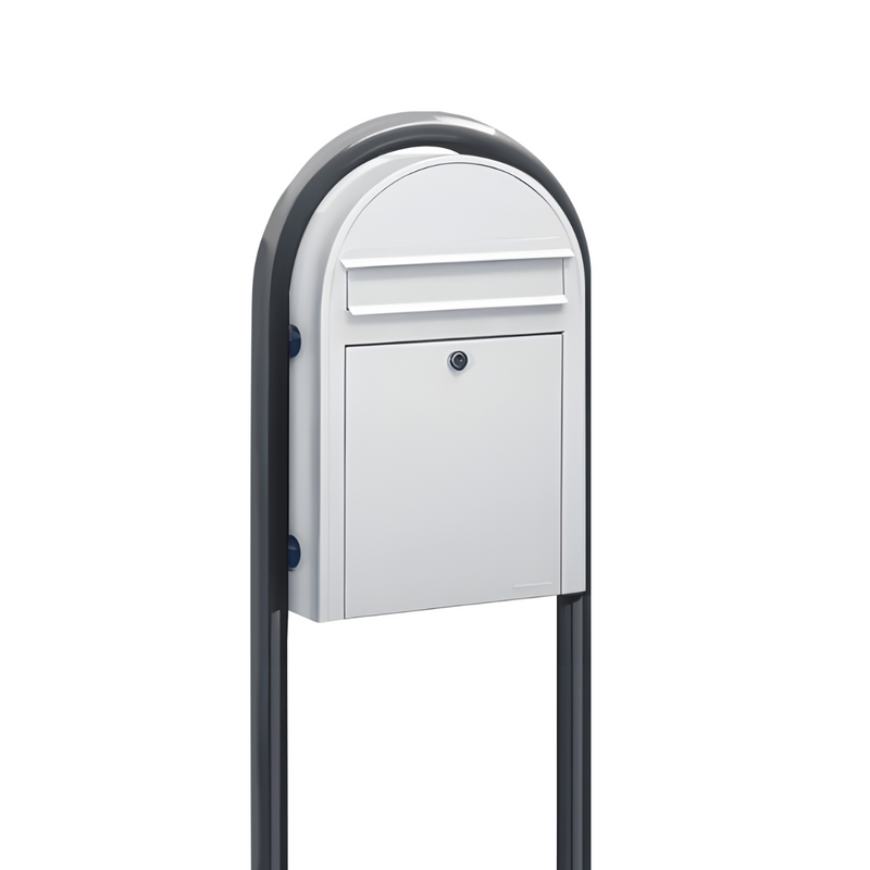 Bobi Classic (S) Slim White Front Access Lockable Mailbox