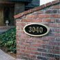 Housemark Large Oval Address Plaques with Trim Color