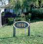 Housemark Large Oval Address Plaques with Trim Color