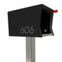 The Original Retrobox in Jet Black - Modern Post Mounted Mailbox