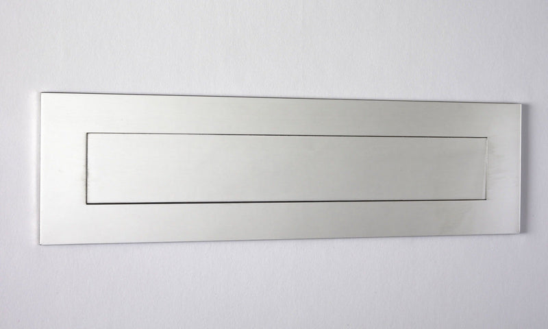 Stainless Steel Mail Slot - LARGE (15.7 in. x 3.9 in.) - Front Piece Only (Choose Finish)