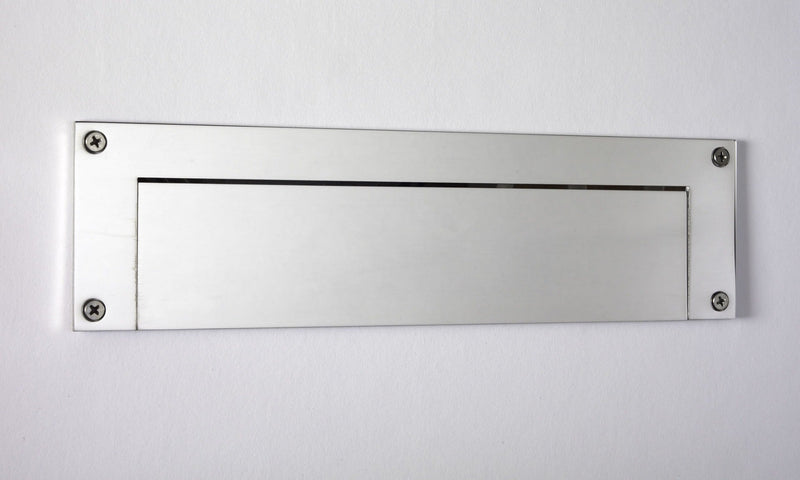 Stainless Steel Mail Slot - LARGE (15.7 in. x 3.9 in.) - Rear Piece Only (Choose Finish)