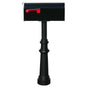 The Hanford SINGLE mailbox post system with fluted base and E1 mailbox
