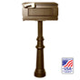 The Hanford SINGLE Lewiston mailbox post system with fluted base